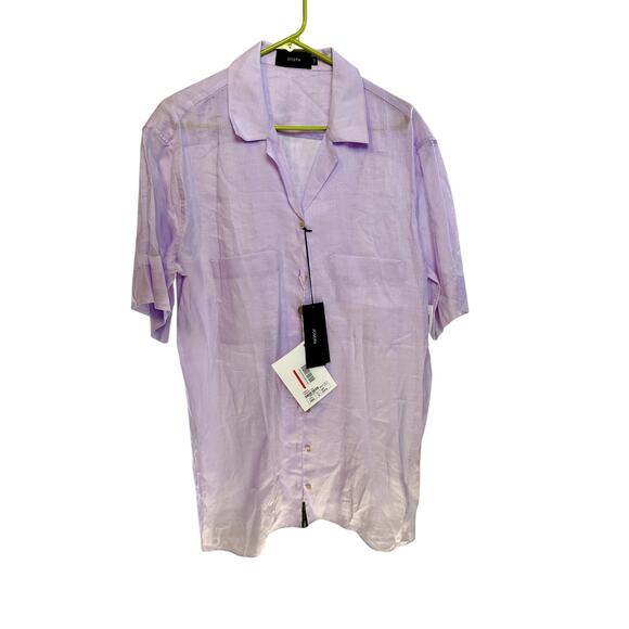 JOSEPH Brani-Ramie Voile Button lilac collar shirt sz 42  XL - Picture 1 of 5